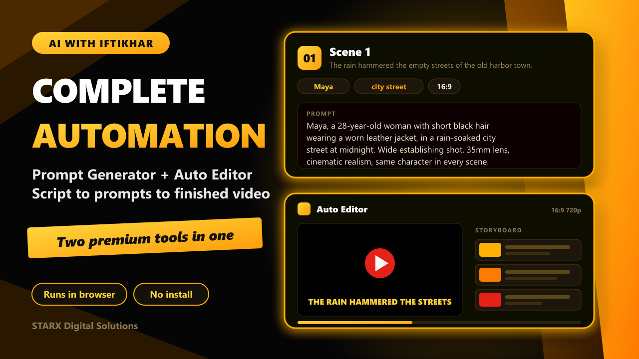 Complete Automation Tool: Auto Editor + Prompt Generator